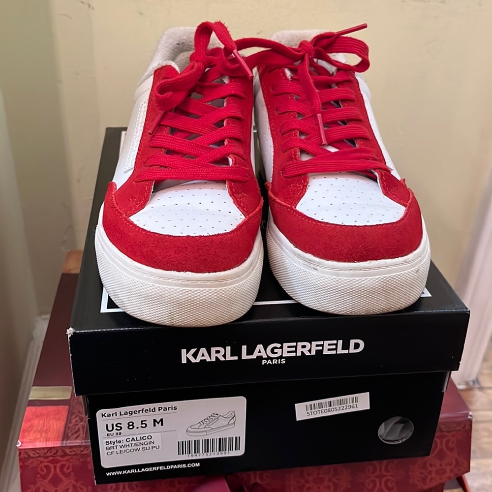 Used condition, Karl Lagerfeld sneakers, size 8.5